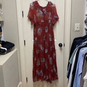 JOHNNY WAS SILK MAXI DRESS / Size XS